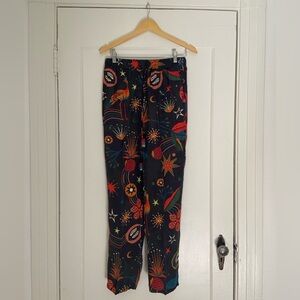 Farm Rio Black Cerrado Sky pants size M